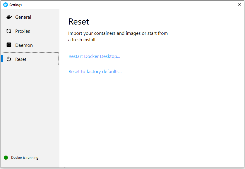 reset