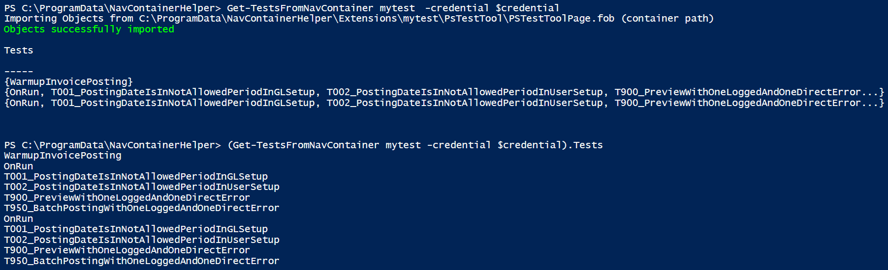 gettests